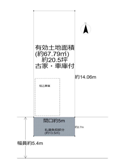 忍ケ丘駅　徒歩11分　土地面積:67.79平米 ( 20.5坪 )　